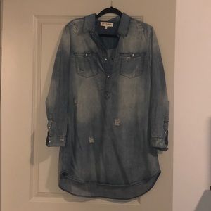 Distressed Denim Dress